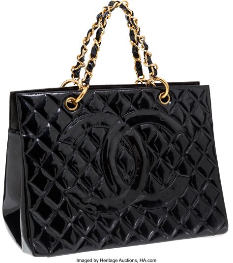 chanel bag patent|chanel patent leather tote bag.